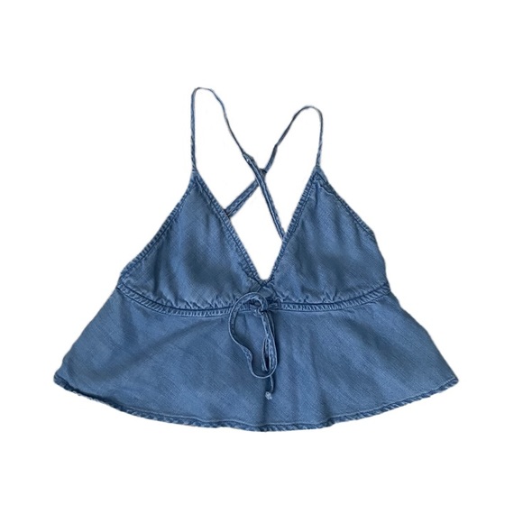 American Eagle Triangle Jean Top - Picture 1 of 3